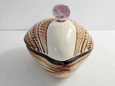 Vintage 80's Fitz and Floyd Cockle Shell Trinket Storage Coquille Collection