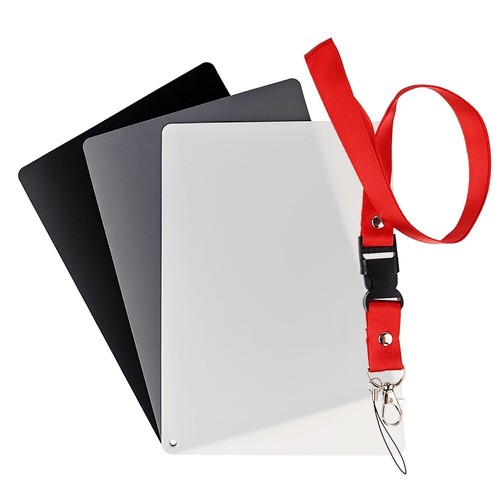 18% Grey Card 3-in-1 White Balance Card Kit Exposure Value Custom Calibration - Picture 5 of 12