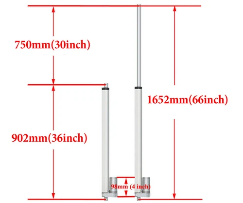 12V 700N 15mm / s Elektryczny napęd liniowy Siłownik liniowy Silnik liniowy 50-1300mm - Zdjęcie 38 z 47
