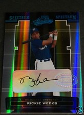 2005 Playoff Absolute Memorabilia RICKIE WEEKS Spectrum Auto #ed 1/1 Autograph