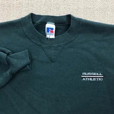 VINTAGE Russell Athletic Sweatshirt Mens XL Green Pullover 90s Y2K Skate Surf