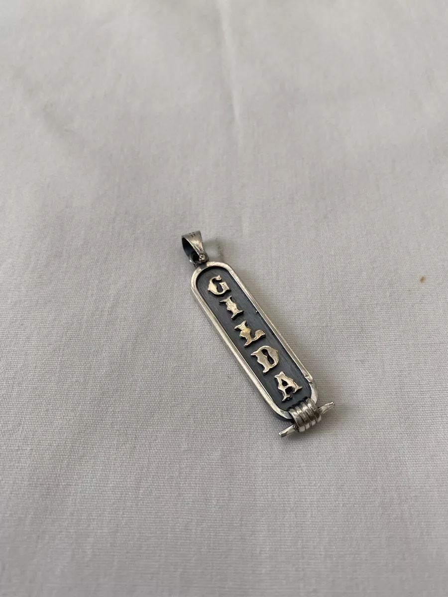 Personalized store cartouche necklace