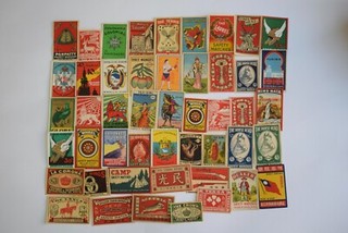 100 pcs Sweden Matchbox labels Box size Export