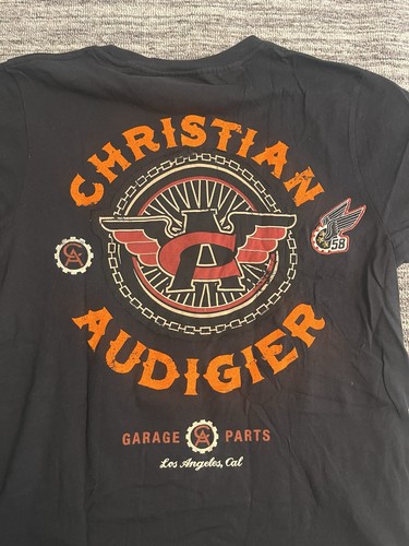 New Christian Audigier Garage Parts Motorcycle Racer Shirt Large All Over Print - Picture 18 of 20