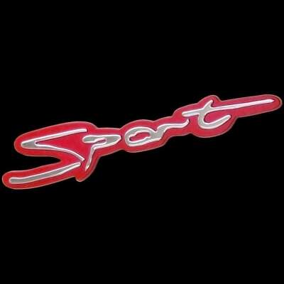 3D Chrom Emblem Aufkleber Logo Sport rot Racing Tuning Custom Motor Renn