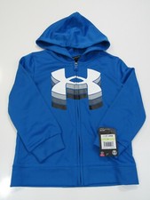 Under Armour Boys Youth Full Zip Hoodie Size 4 Blue Nwt