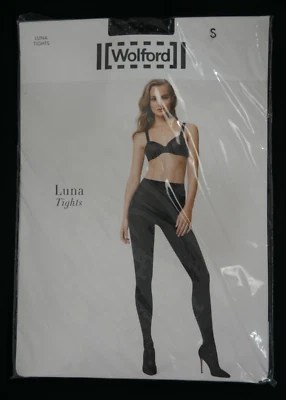 LUNA TIGHTS by WOLFORD black silver Strumpfhose Pünktchen Glitzer Glanz Größe S - Bild 1 von 4