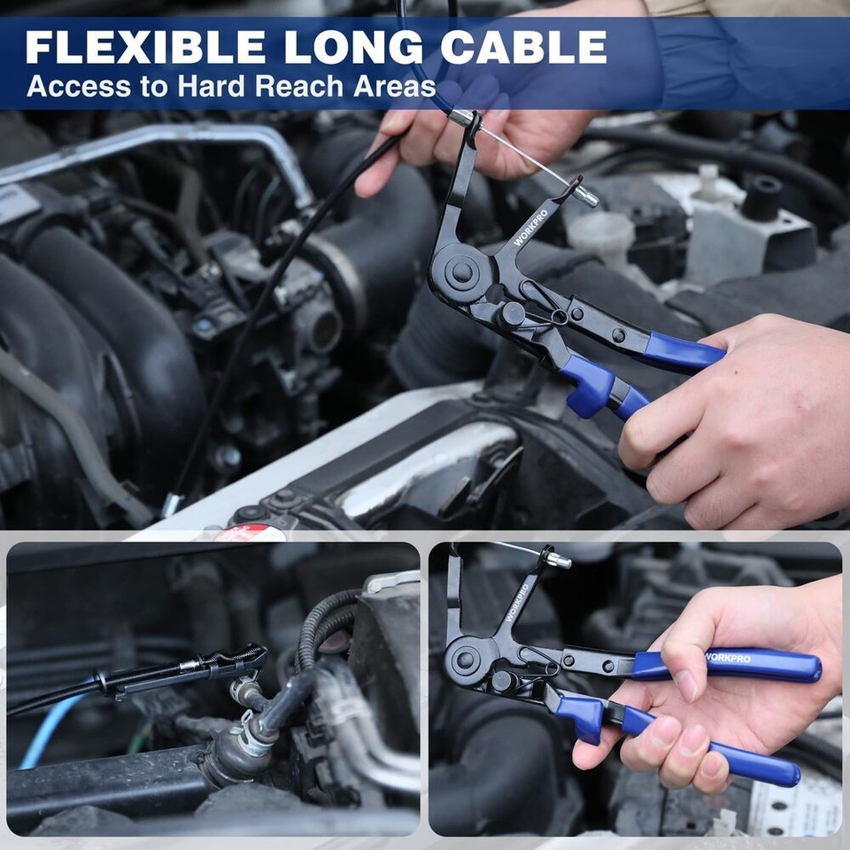 Pinza Per Fascette Stringitubo Flessibile WORKPRO 27 Pollici - Attrezzo Rimozione Fascette Auto