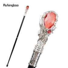 Red Diamond Type White Walking Cane Fashion Decorative Walking Stick 95cm