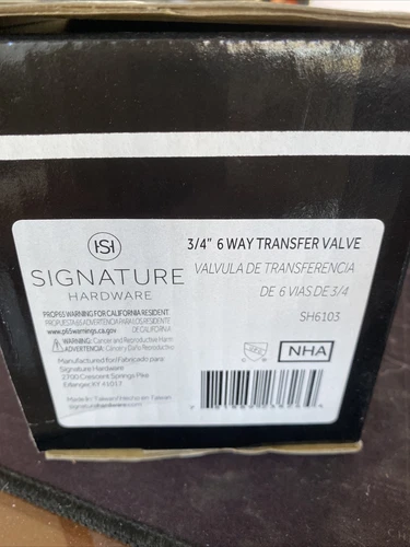 Signature Hardware SH6103 Edenton Brass 3/4" 6-Way Transfer Valve, Miseno - Picture 4 of 5