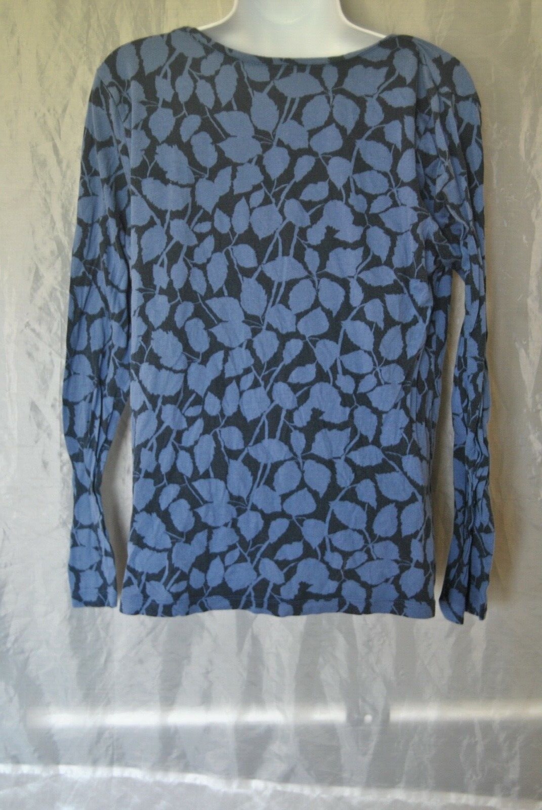 Women Shirt by Lands End Size M Blue and Black RN 62830 eBay