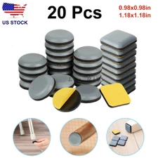 20Pcs Chair Table Leg Feet Pads Glides Sliders Furniture Floor Protectors Mat