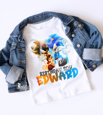 Sonic Hedgehog 3 VS Shadow Custom Birthday T Shirt Party Matching Family Shirts