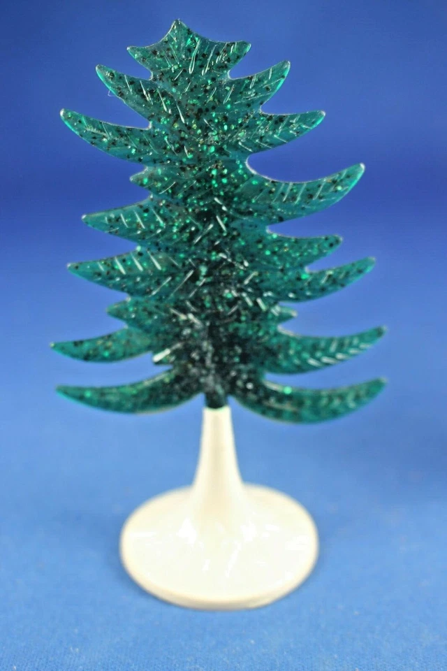 O/S - Plasticville - #CT-6 2 -Translucent Evergreen Trees - Red & Green HTF - Image 2 of 4