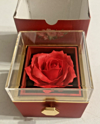 Eternal Rose Rotating Jewelry Gift Box Surprise Rotate Rose to Jewelry