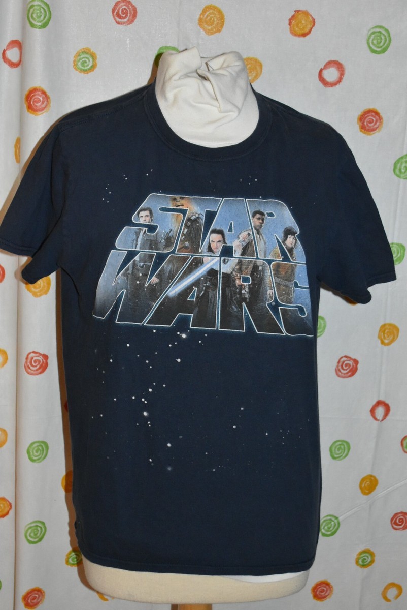 MENS Unisex Medium STAR WARS blue T SHIRT Graphic EUC | eBay
