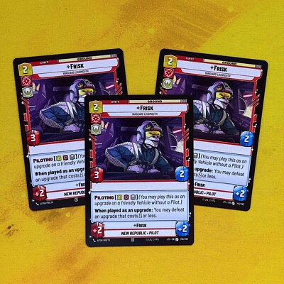3x Frisk Vanguard Loudmouth 148 JTL Jump To Lightspeed PLAYSET Pilot SWU rot