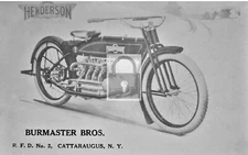 Henderson Motorcycle Cattaraugus New York NY Reprint Postcard