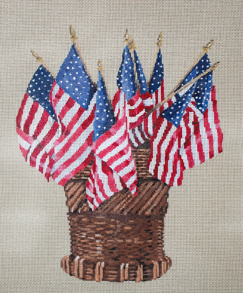 Needlepoint Handpainted Sandra Gilmore Proud Bunch 10x10 - Image 3 of 4