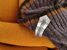 Vintage Schalclip Tuchclip 830 Silber Modernist Design