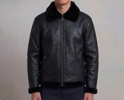 ALPHA INDUSTRIES Typ B3 Herren-Kunstlederjacke M