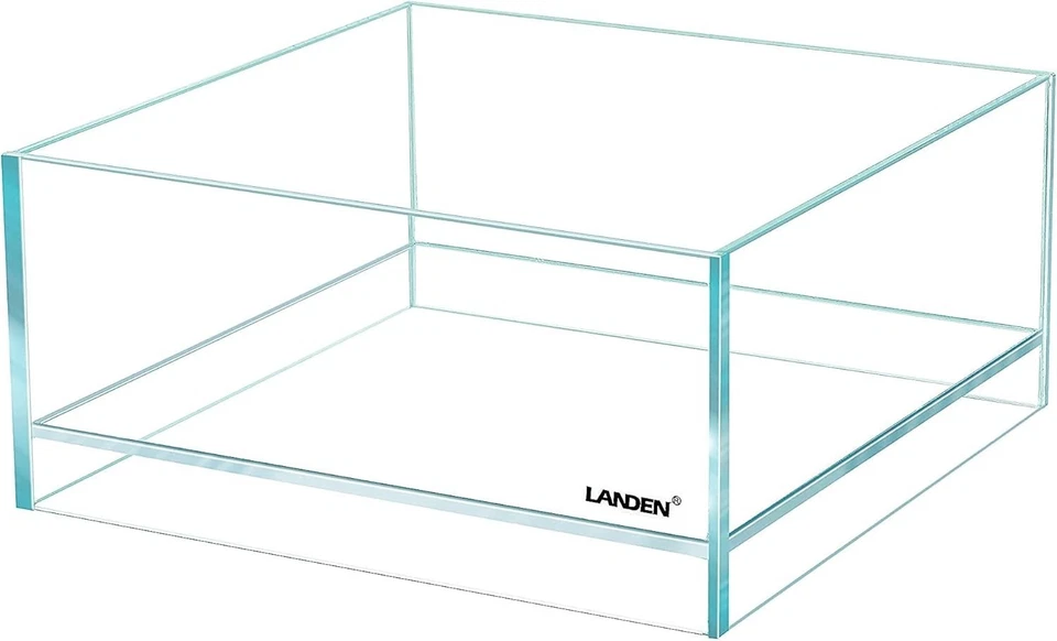 Tanque de aire de vidrio para acuario de 1,6 galones paisaje sin borde Foto 4 de 4