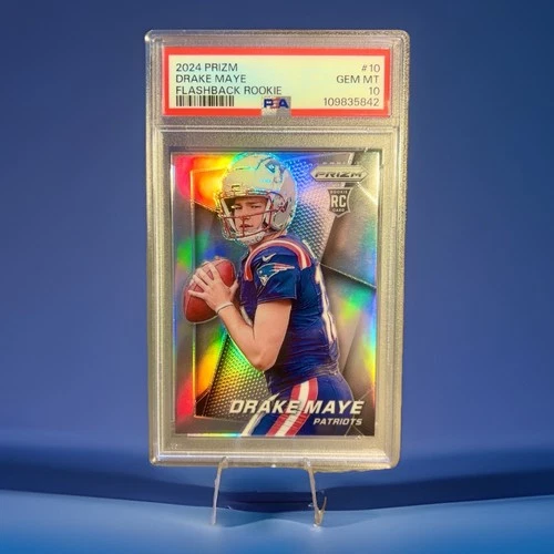 2024 Prizm Drake Maye Flashback Rookie #10 PSA GEM MT 10 Patriots RC