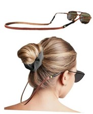 Leather Glasses Strap Handmade Full Grain Leather Average Italian Brown