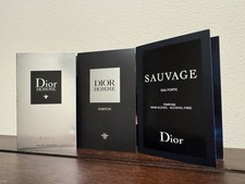 Two Dior Sauvage Homme Parfum Sample Spray Perfume 1 ml / 0.03 oz Each New