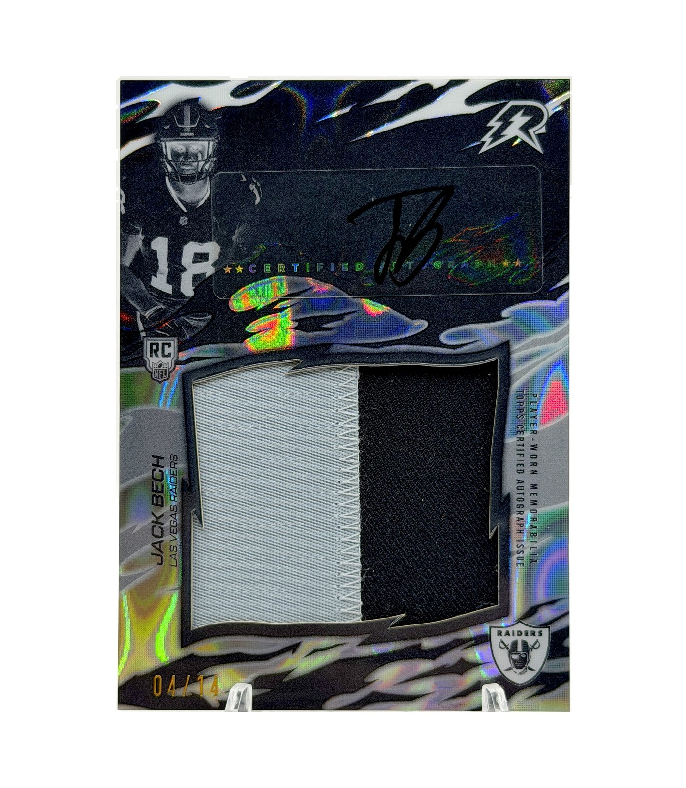 JACK BECH 2025 Topps Resurgence Rookie Jumbo Patch Electron Auto /14 #RRS-JB RC