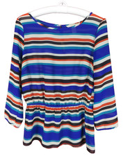 TB06444 BANANA REPUBLIC Women's Polyester Thin See Thru Blouse 3/4 Sleeve Size S