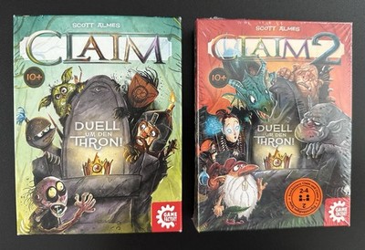 Game Factory  ️   Claim + Claim 2   Set 2 Spiele Spiel Kartenspiel