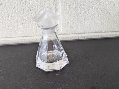 Cristalli Puthod Oltre Lead Cristal 24% Pb Italy Perfume Bottle Flower Topper