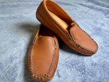 Minnetonka moccasins loafers men s size 10 1/2 10.5 leather brown shoes slippers