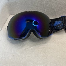 Ski Goggles, Super Anti-Fog, Pink Lens And Original Lens Blue Frames Carve Strap