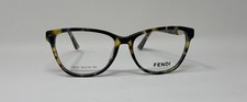 Fendi 28005 Brown/Blonde Tortoise Cat-Eye Eyeglasses. 54-16-140 New Authentic