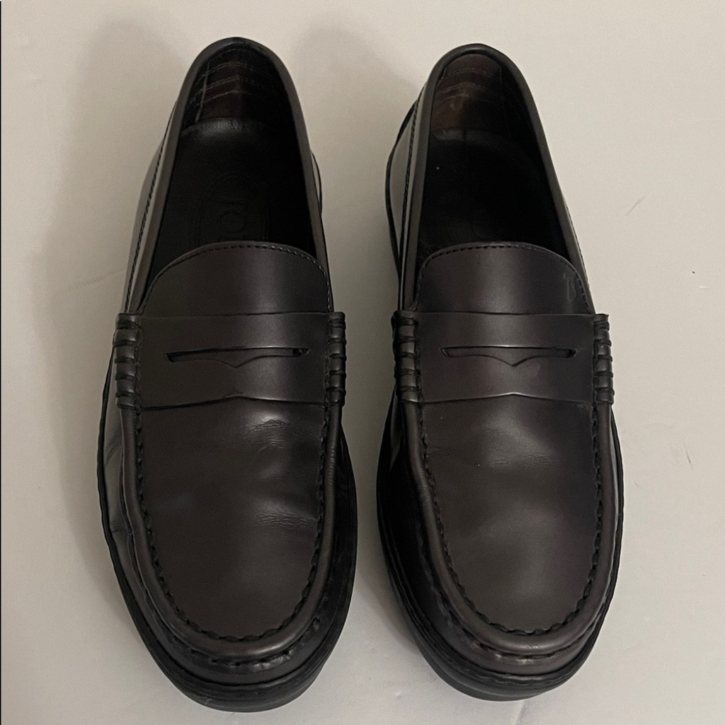 SAOLA Mocassini Tod’s Penny pelle marrone Vibram suola gomma scarpe donna EU 36 US 6
