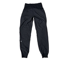 lululemon Women’s Black Jogger Pants Drawstring Pockets Stretch Size 0