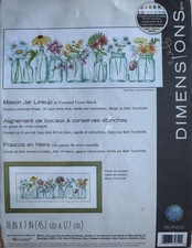 Dimensions Cross Stitch Kit Mason Jar Lineup 70-35310 EK Success Flowers Spring