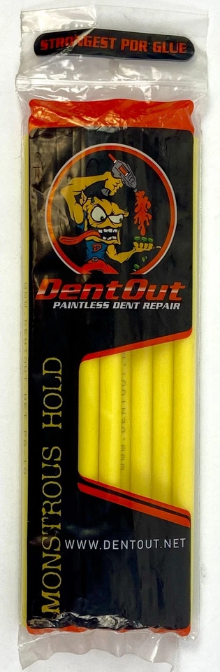 Pacote com 10 bastões de cola DentOut monstruosos amarelos PDR - Imagem 2 de 4
