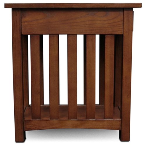Leick Furniture Mission Wood End Table in Medium Oak Brown - Bild 1 von 7