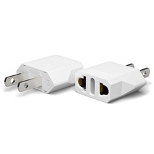 2 Adaptador De Corriente Europeo A Americano USA Convertidor EU To US 110v-220v
