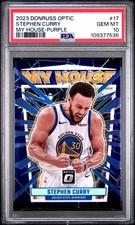 2023 PANINI DONRUSS OPTIC MY HOUSE PURPLE #17 STEPHEN CURRY PSA 10