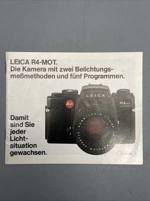 Leitz Leica R4-MOT Heft Deutsch #E1
