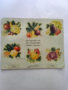 Vintage 1930s or 1940s Large Two Sided Page SALESMAN SAMPLE of Meyercord Decals