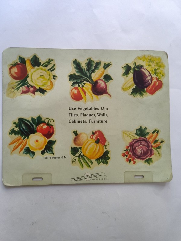 Vintage 1930s or 1940s Large Two Sided Page SALESMAN SAMPLE of Meyercord Decals
