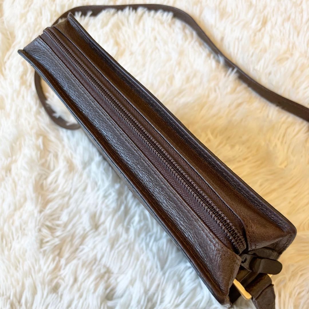 Valentino Garavani VLogo Leather Shoulder Bag Dark Brown Women's Authentic Japa thumbnail 5