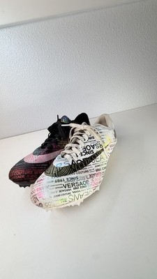 Versace Jeans Couture Logo Print Soccer Cleats Womens 7.5 EU 41 RARE STATEMENT