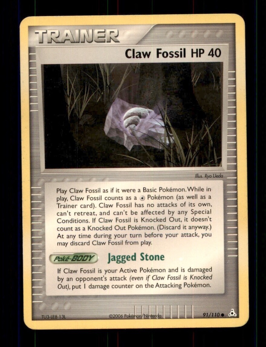 3X Pokemon Card Claw Fossil HP 40 (EX Legend Maker) 91/110 MODERATELY PLAYED TCG