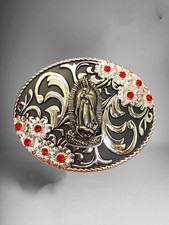 Guadalupe Virgin Western Cowboy Belt Buckle Hebilla Vaquera Virgen De Guadalupe